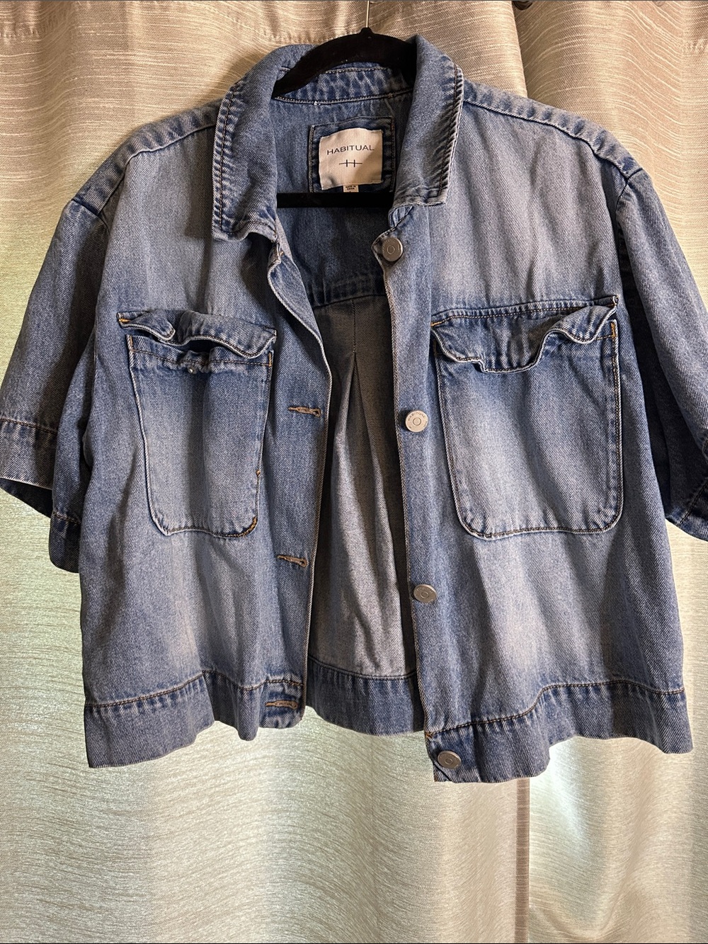 Habitual Medium Blue Short-Sleeve Denim Jacket